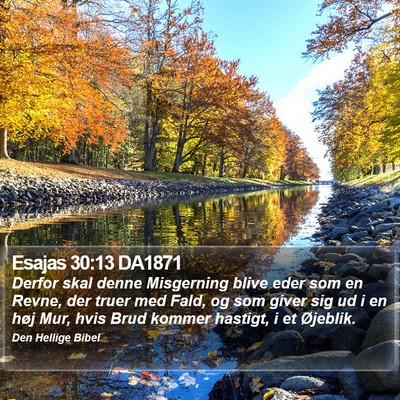 Esajas 30:13 DA1871 Bible Verse Image