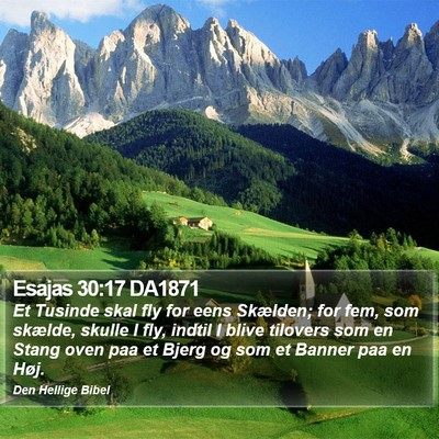 Esajas 30:17 DA1871 Bible Verse Image