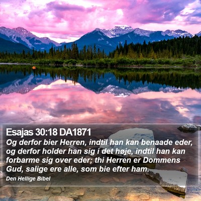Esajas 30:18 DA1871 Bible Verse Image