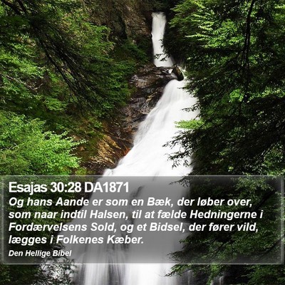 Esajas 30:28 DA1871 Bible Verse Image