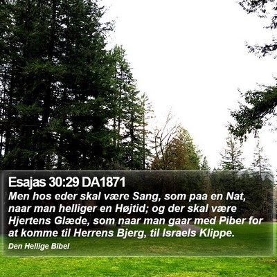 Esajas 30:29 DA1871 Bible Verse Image