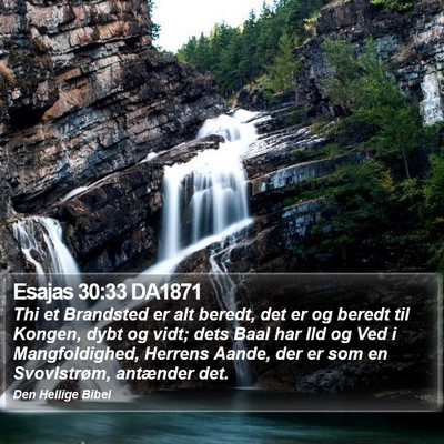 Esajas 30:33 DA1871 Bible Verse Image