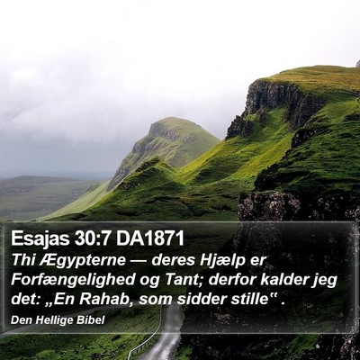 Esajas 30:7 DA1871 Bible Verse Image