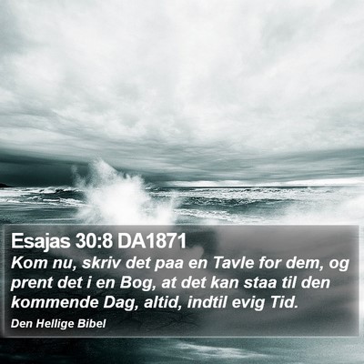 Esajas 30:8 DA1871 Bible Verse Image