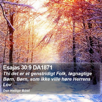 Esajas 30:9 DA1871 Bible Verse Image