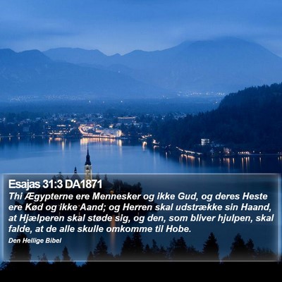 Esajas 31:3 DA1871 Bible Verse Image