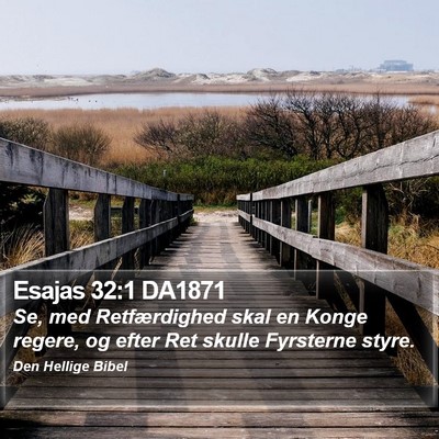 Esajas 32:1 DA1871 Bible Verse Image