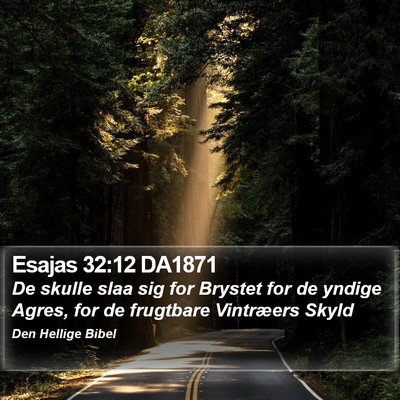 Esajas 32:12 DA1871 Bible Verse Image