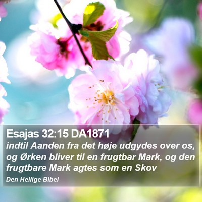 Esajas 32:15 DA1871 Bible Verse Image