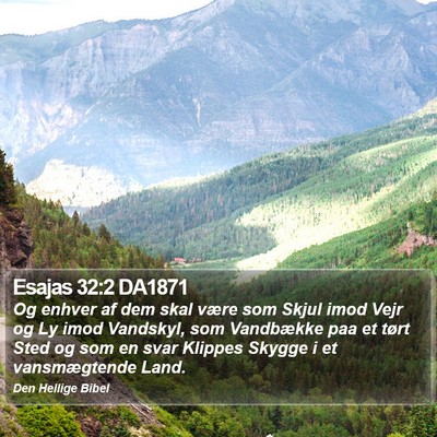 Esajas 32:2 DA1871 Bible Verse Image