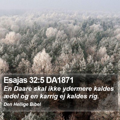 Esajas 32:5 DA1871 Bible Verse Image