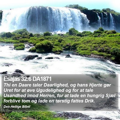 Esajas 32:6 DA1871 Bible Verse Image