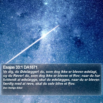 Esajas 33:1 DA1871 Bible Verse Image