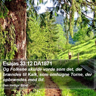 Esajas 33:12 DA1871 Bible Verse Image