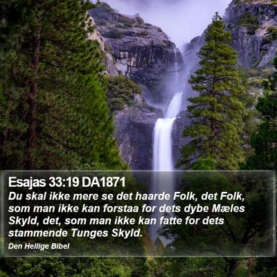 Esajas 33:19 DA1871 Bible Verse Image