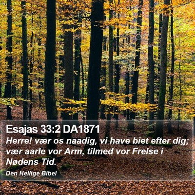 Esajas 33:2 DA1871 Bible Verse Image