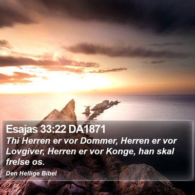 Esajas 33:22 DA1871 Bible Verse Image