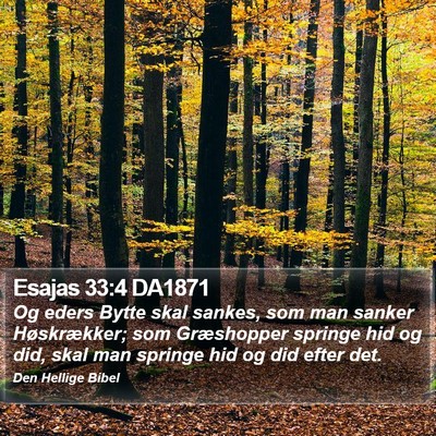 Esajas 33:4 DA1871 Bible Verse Image