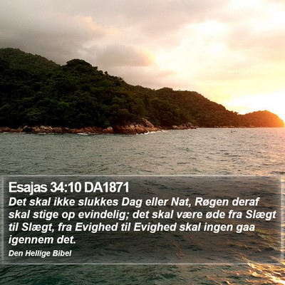 Esajas 34:10 DA1871 Bible Verse Image