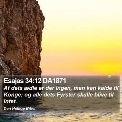 Esajas 34:12 DA1871 Bible Verse Image