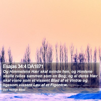 Esajas 34:4 DA1871 Bible Verse Image