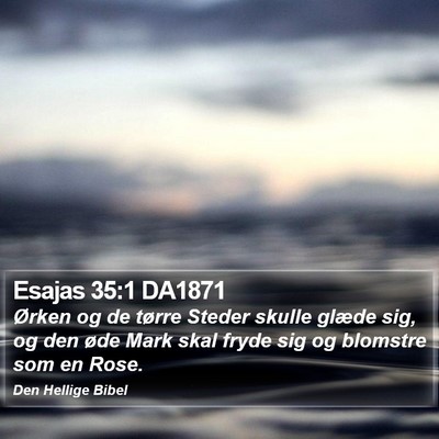 Esajas 35:1 DA1871 Bible Verse Image