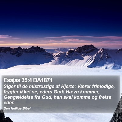 Esajas 35:4 DA1871 Bible Verse Image