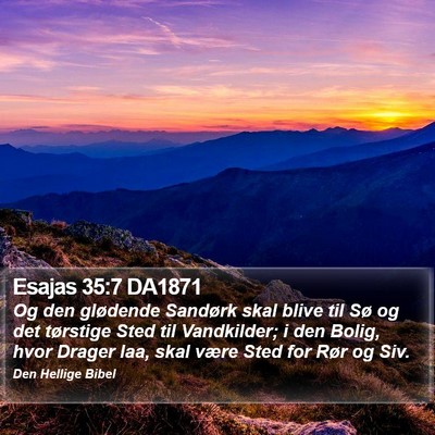 Esajas 35:7 DA1871 Bible Verse Image