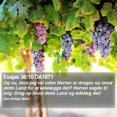 Esajas 36:10 DA1871 Bible Verse Image