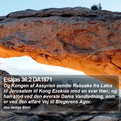 Esajas 36:2 DA1871 Bible Verse Image