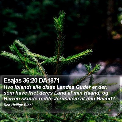 Esajas 36:20 DA1871 Bible Verse Image