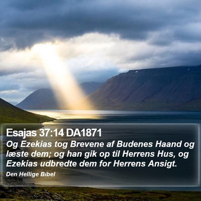 Esajas 37:14 DA1871 Bible Verse Image