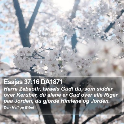 Esajas 37:16 DA1871 Bible Verse Image