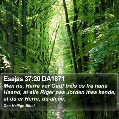 Esajas 37:20 DA1871 Bible Verse Image