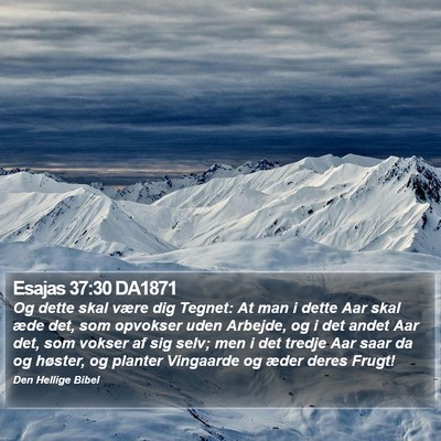 Esajas 37:30 DA1871 Bible Verse Image
