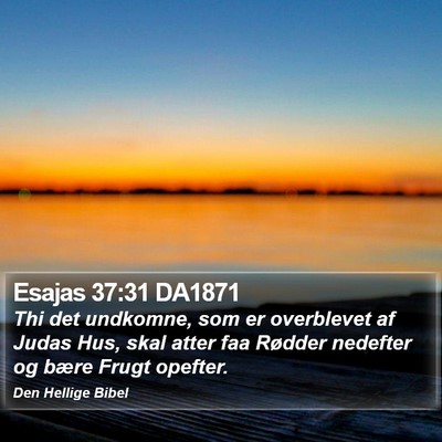 Esajas 37:31 DA1871 Bible Verse Image