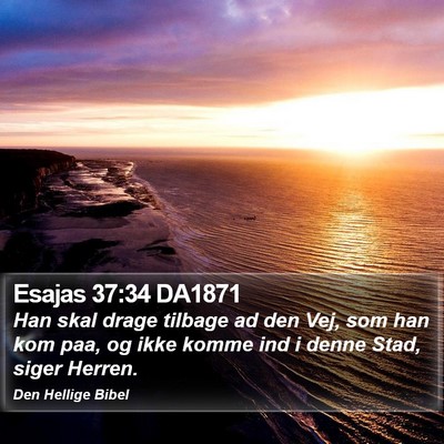 Esajas 37:34 DA1871 Bible Verse Image