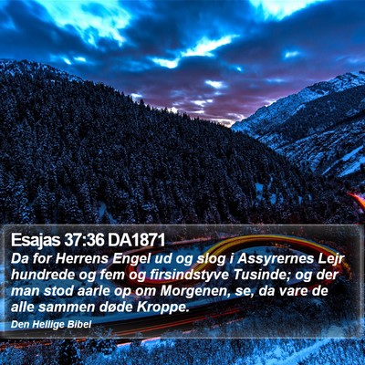 Esajas 37:36 DA1871 Bible Verse Image