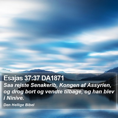 Esajas 37:37 DA1871 Bible Verse Image