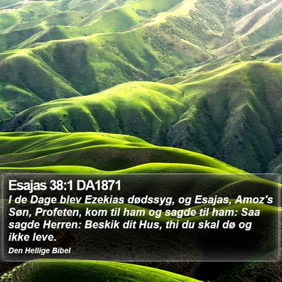 Esajas 38:1 DA1871 Bible Verse Image