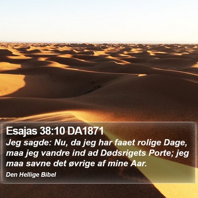 Esajas 38:10 DA1871 Bible Verse Image
