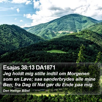 Esajas 38:13 DA1871 Bible Verse Image