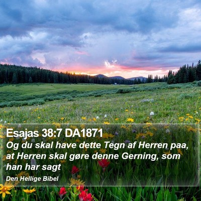 Esajas 38:7 DA1871 Bible Verse Image