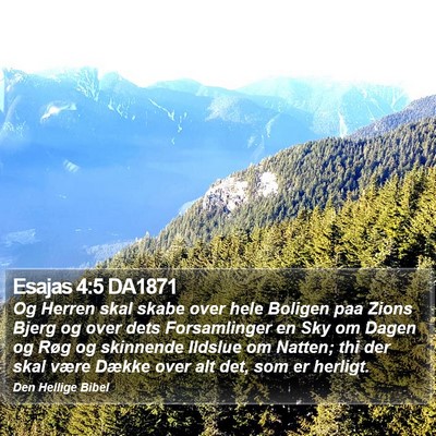 Esajas 4:5 DA1871 Bible Verse Image