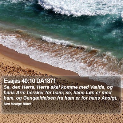 Esajas 40:10 DA1871 Bible Verse Image