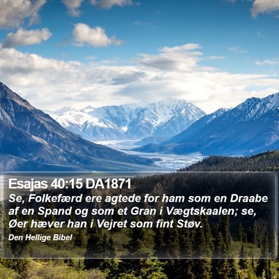 Esajas 40:15 DA1871 Bible Verse Image