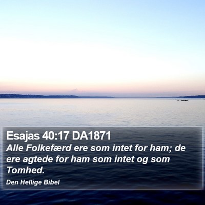 Esajas 40:17 DA1871 Bible Verse Image