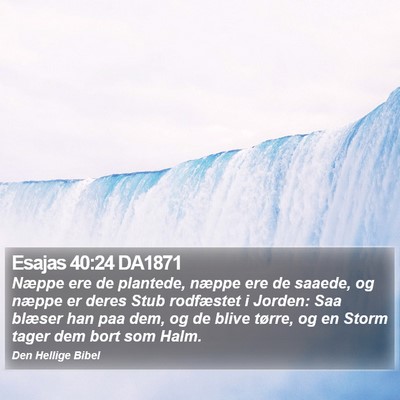 Esajas 40:24 DA1871 Bible Verse Image