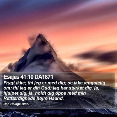 Esajas 41:10 DA1871 Bible Verse Image