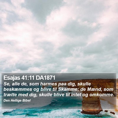 Esajas 41:11 DA1871 Bible Verse Image